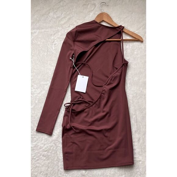 NWT Not Yours To Keep Nevada Mini Dress in Mocha, Size XS - Picture 8 of 11